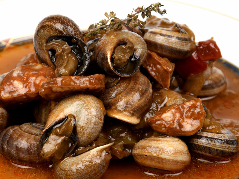 Caracoles en salsa