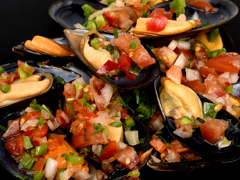 Mejillones pipirrana